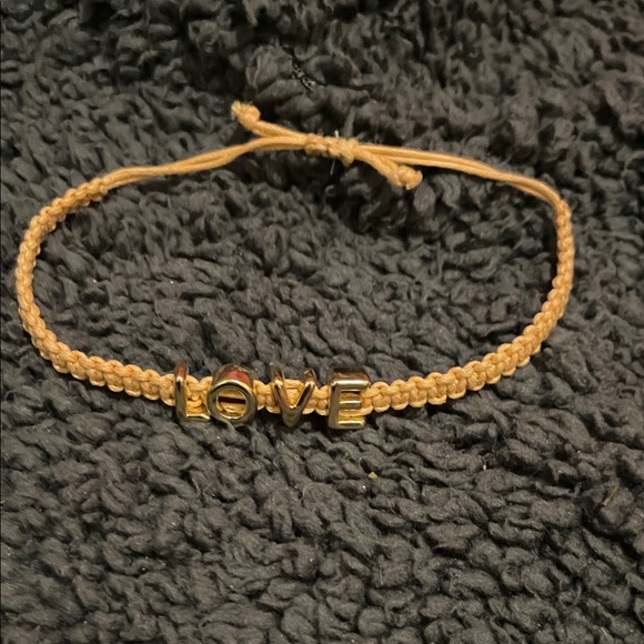 Hand Crafted Jewelry - Hand Crafted Gold 'LOVE' Bracelet